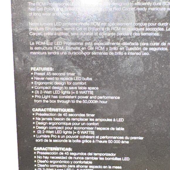 Red Carpet Professional LED Light Black 45 Second Gel Polish Manicure New - Picture 3 of 4